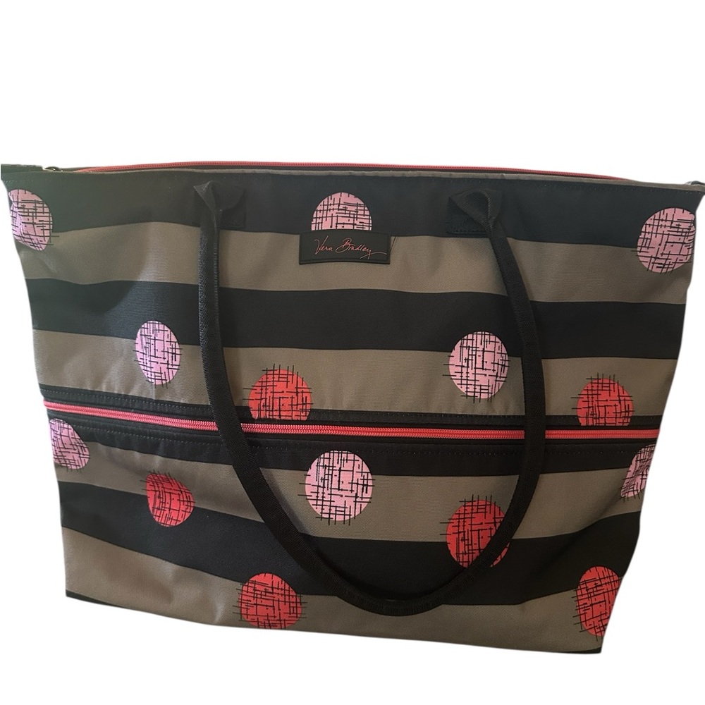Vera Bradley Expandable Maxi Travel Tote in Havana Hot Spots| Pink Dots - Picture 4 of 16